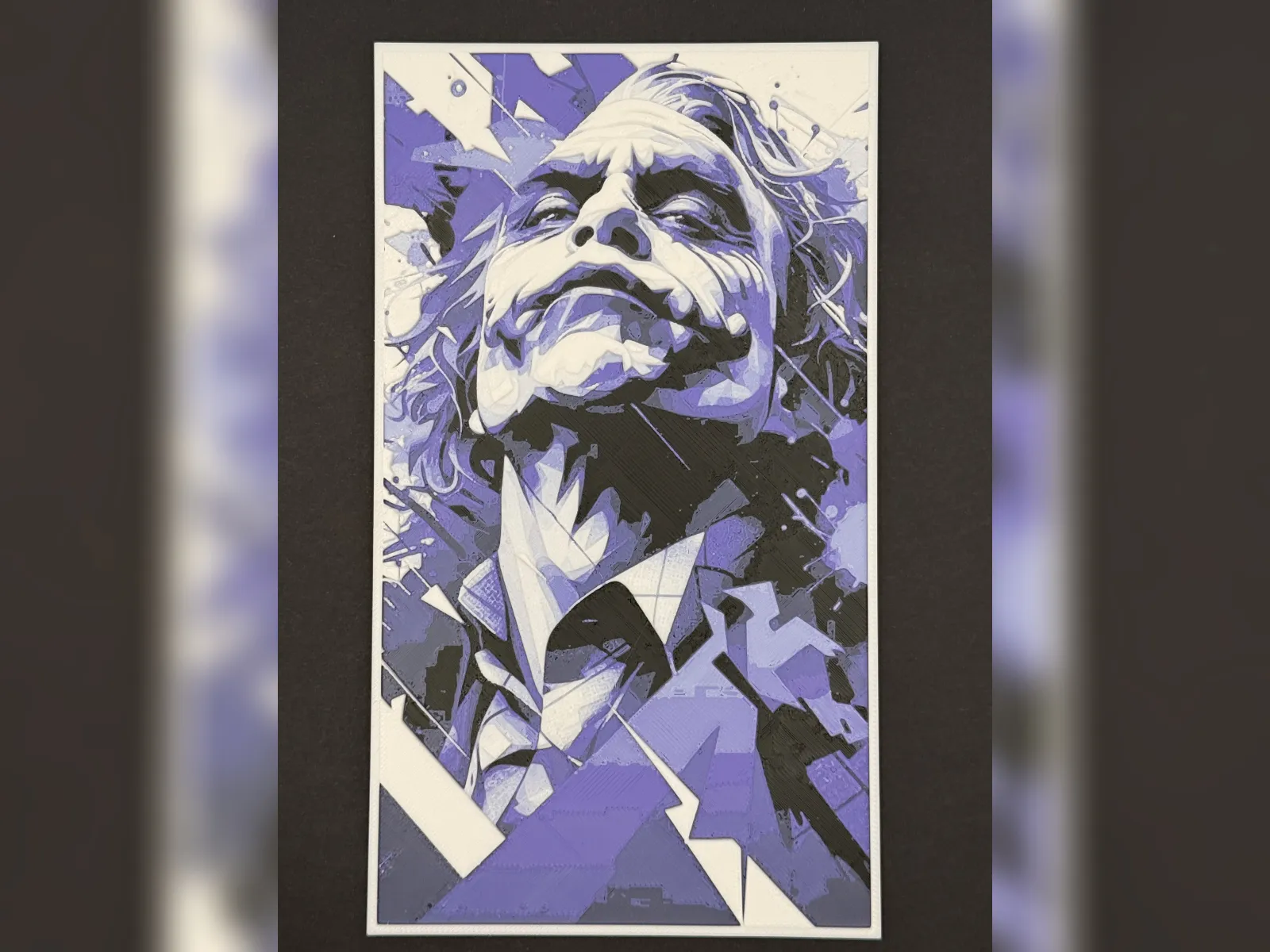 Joker Purple Fractured Hueforge Portrait