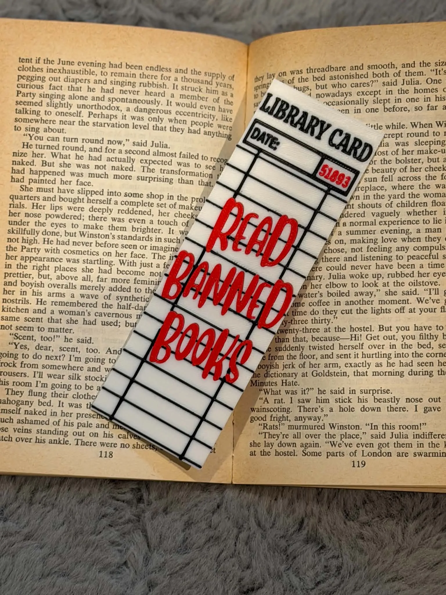 Read Banned Books – Library Card Bookmark