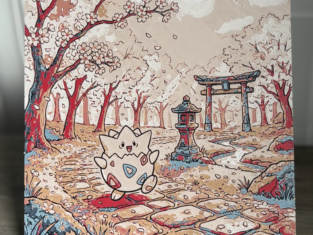 Togepi’s Path – 3D Hueforge Pokémon Art