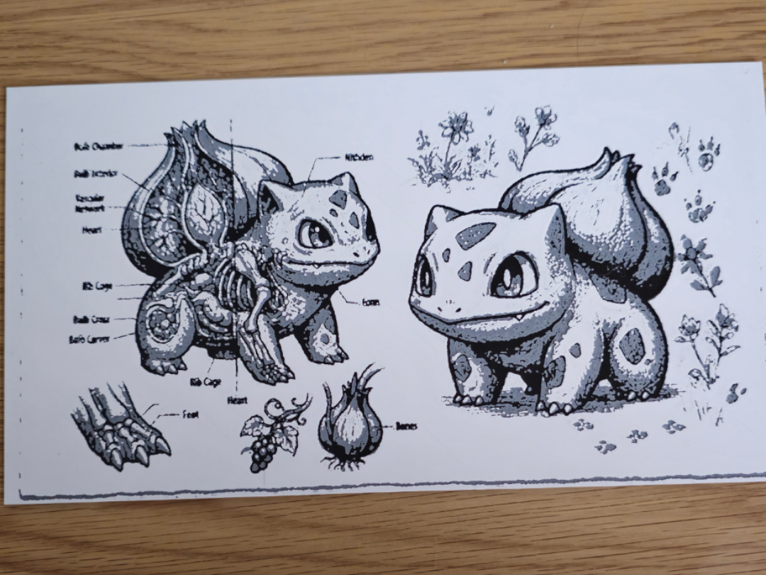 #001 Bulbasaur field sketch kromacut