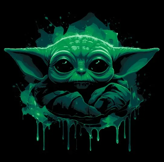 Grogu baby yoda HUEFORGE 4 color print