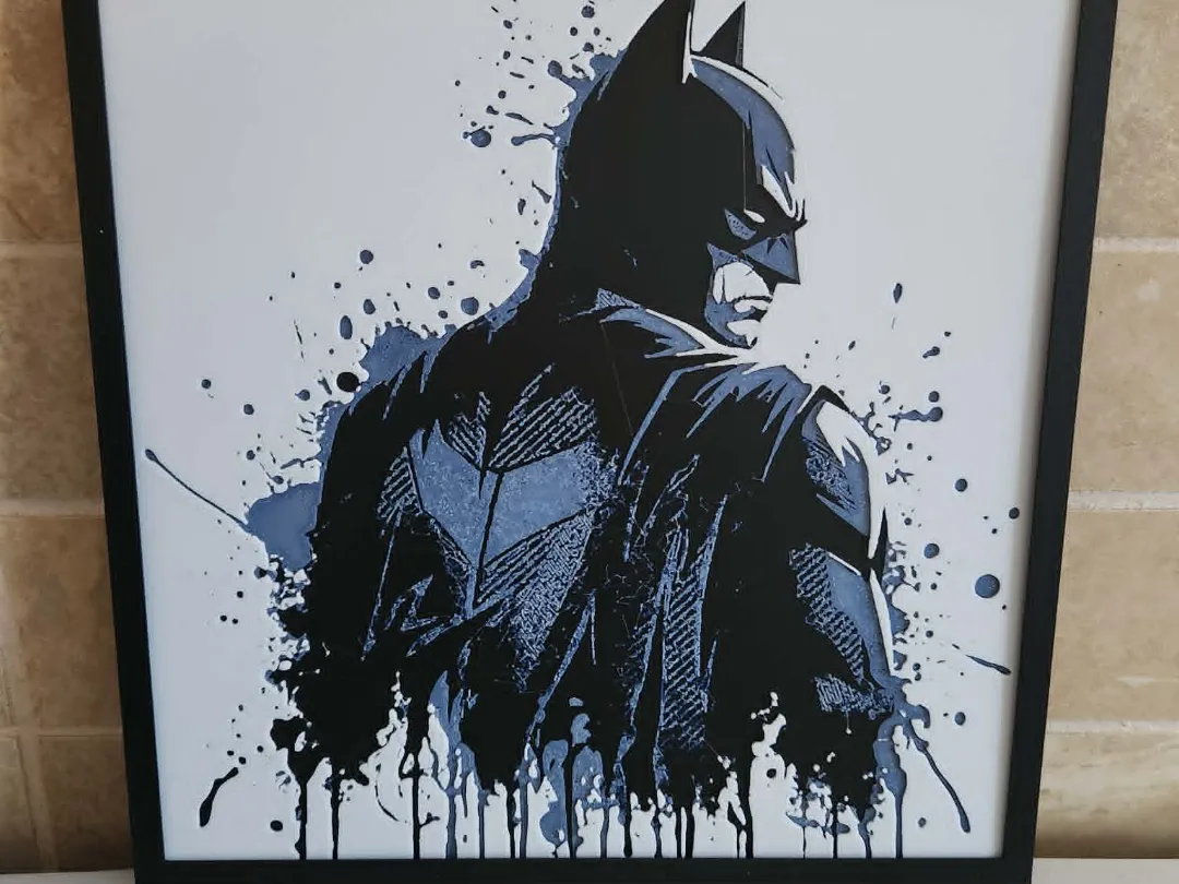 Batman Dark Knight Ink Splash Portrait