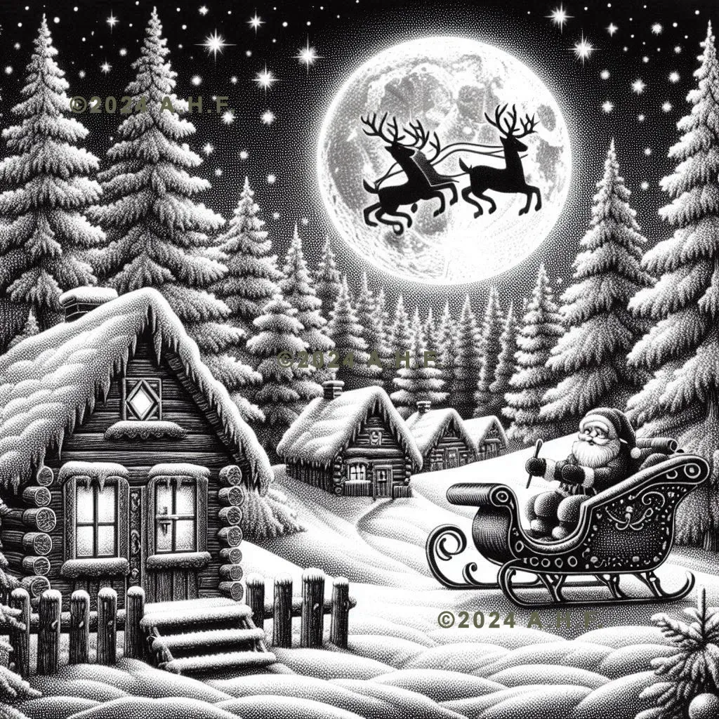 Weihnachtsmotiv mit Santa