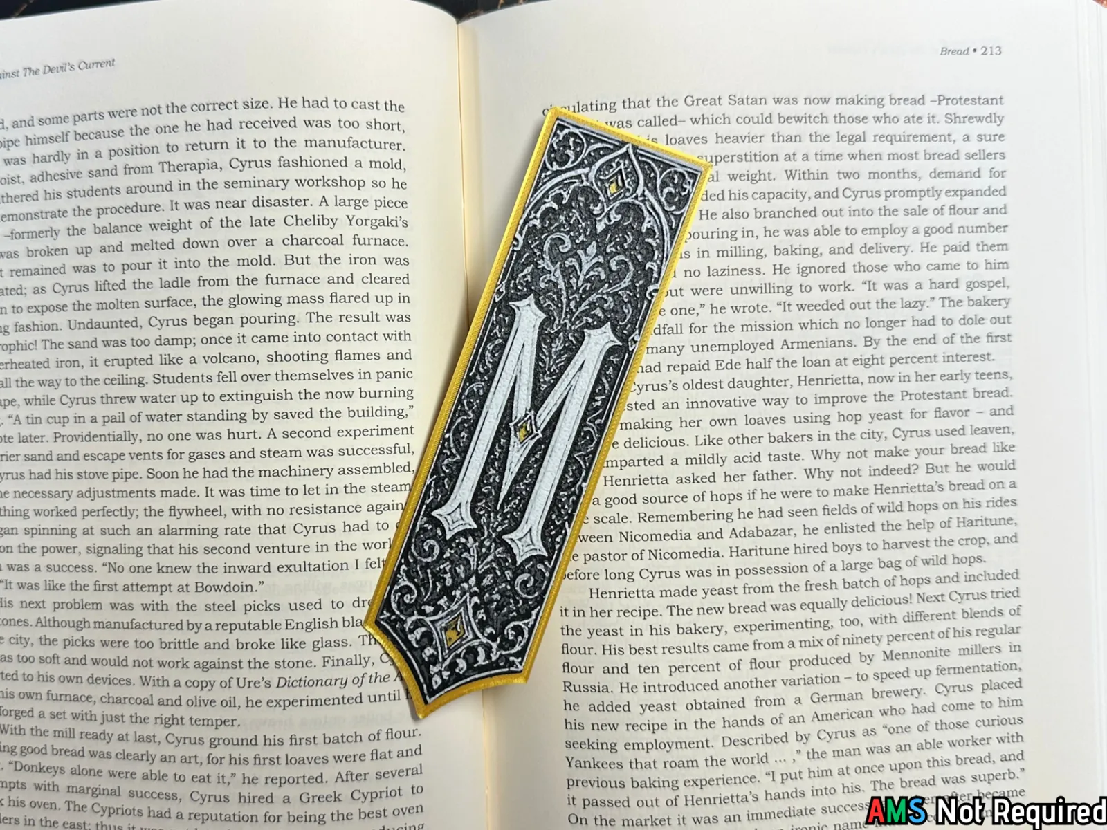 Gothic Letter M Bookmark - HueForge Alphabet