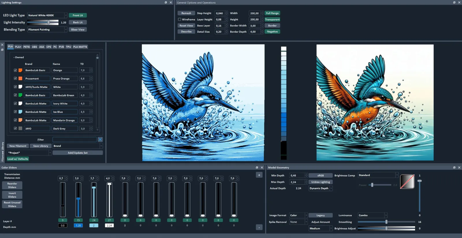 Kingfisher HueForge 200x200