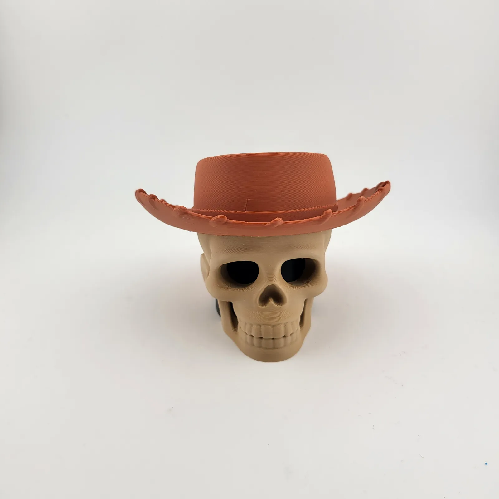 Woody Skull Hat Pen Holder | Desk Organizer