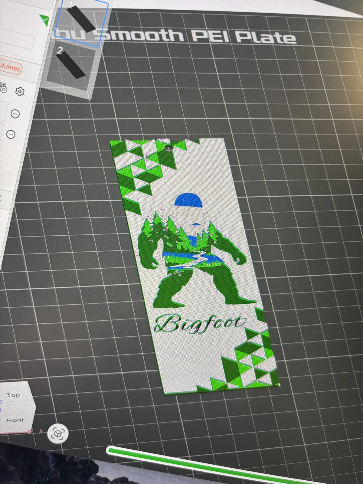 Bigfoot Geometric Bookmark hueforge