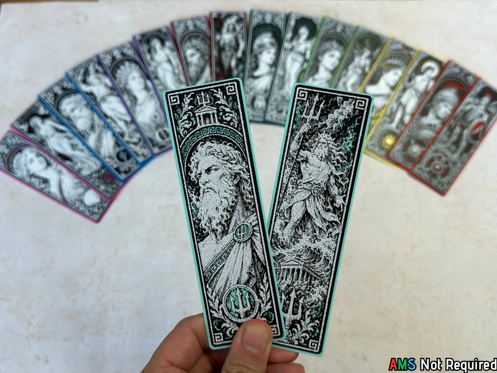 Poseidon – God of the Sea | HueForge Bookmark Set