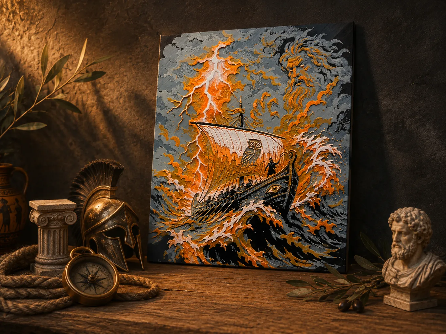 Storm of the Odyssey | Epic Greek Ship Hueforge