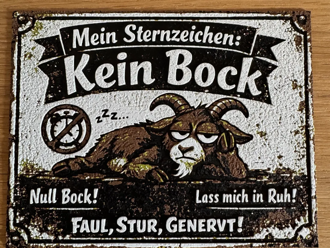 Hueforge Sternzeichen kein Bock