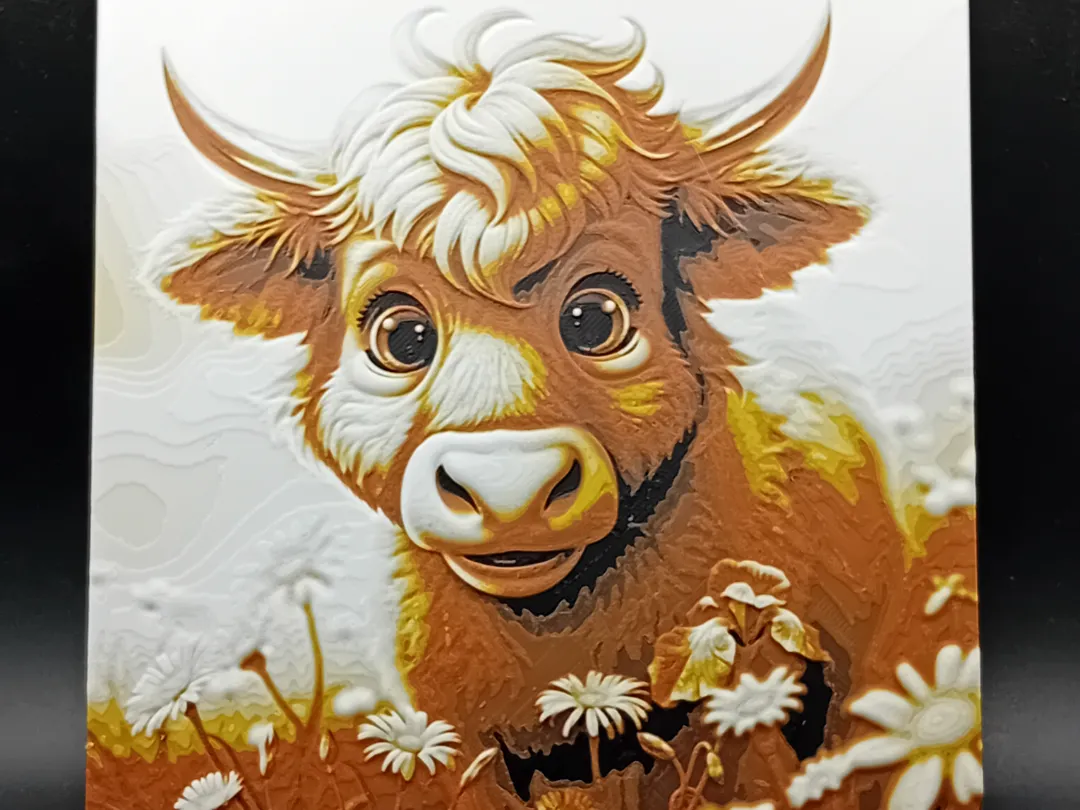 cute highland cow hueforge- hue forge Scottish Cow