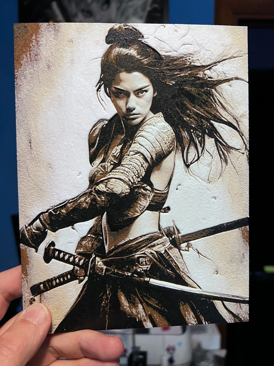 samurai girl hueforge