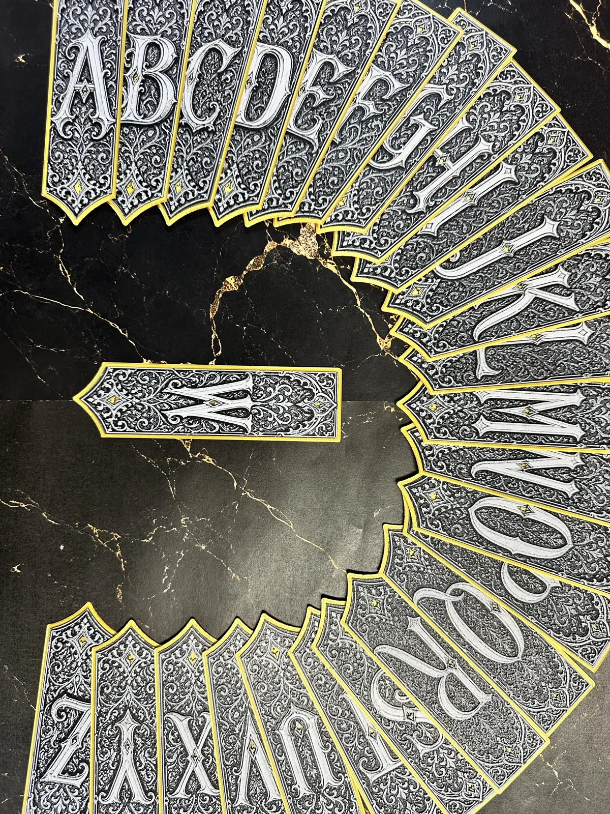 Gothic Letter W Bookmark - HueForge Alphabet