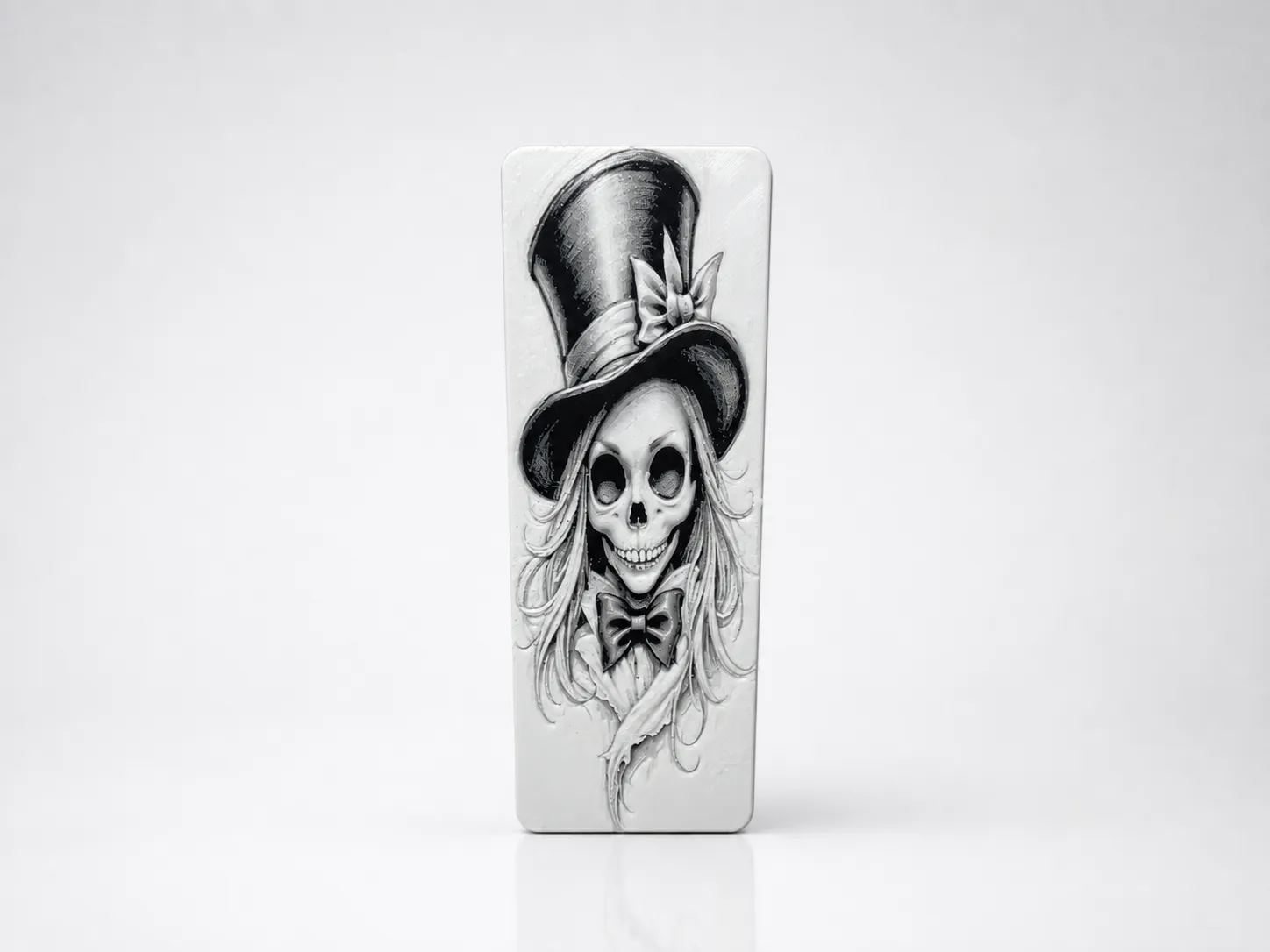 marcapáginas calavera con sombrero