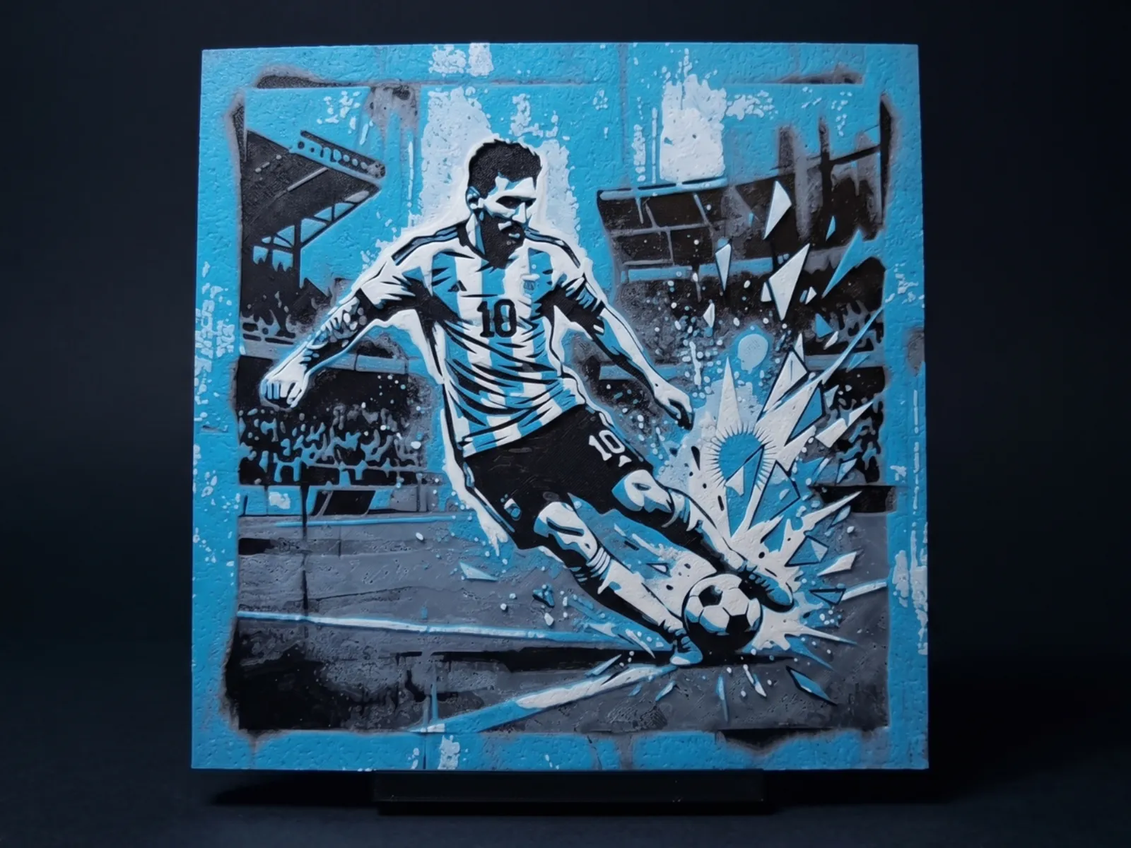 Messi Grafitti - Hueforge