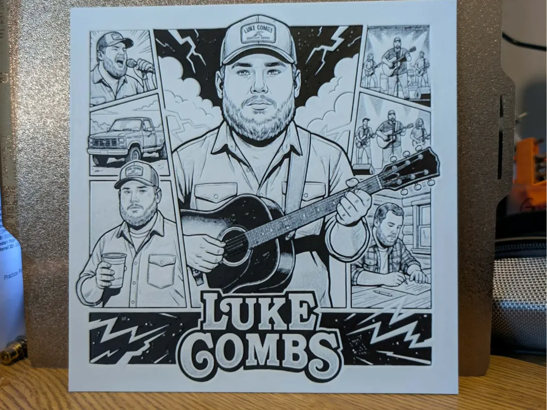 Luke combs - hueforge - 2 colours