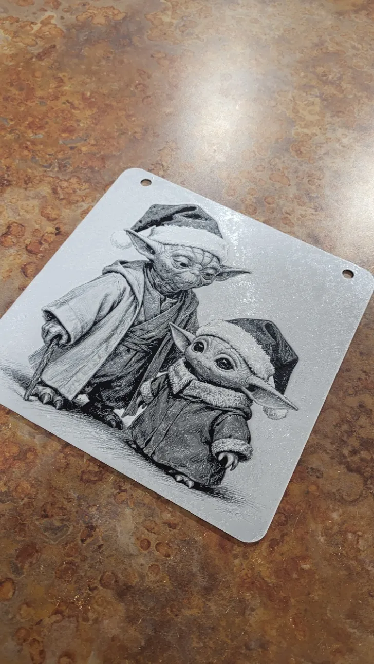 Yoda and Baby Yoda Christmas (Hue forge)