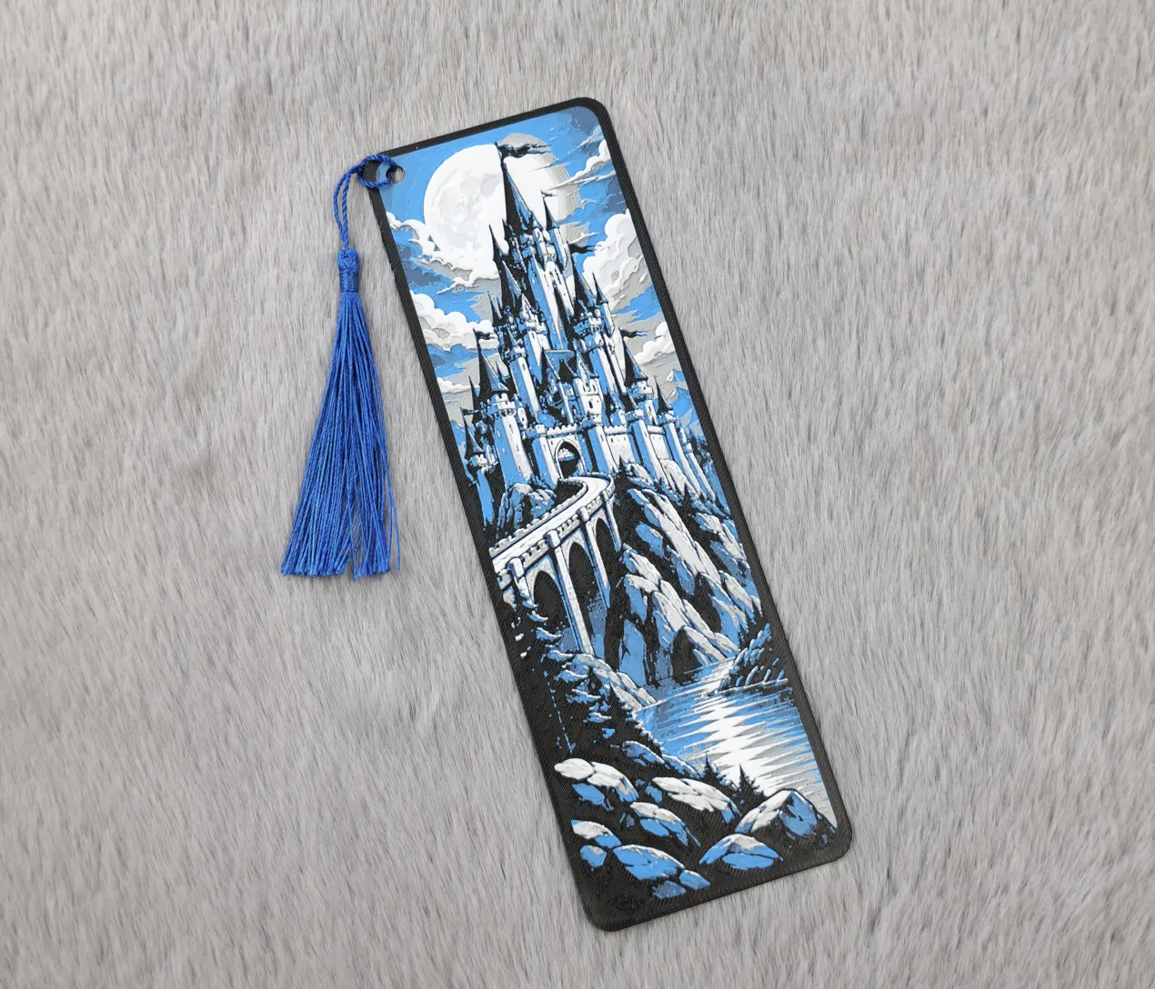 Moonlit Fantasy Castle Bookmark