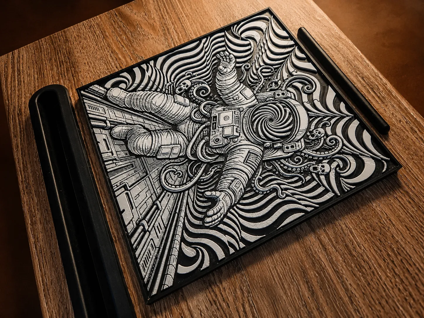 Hypnotic Cosmos Astronaut - HueForge Art