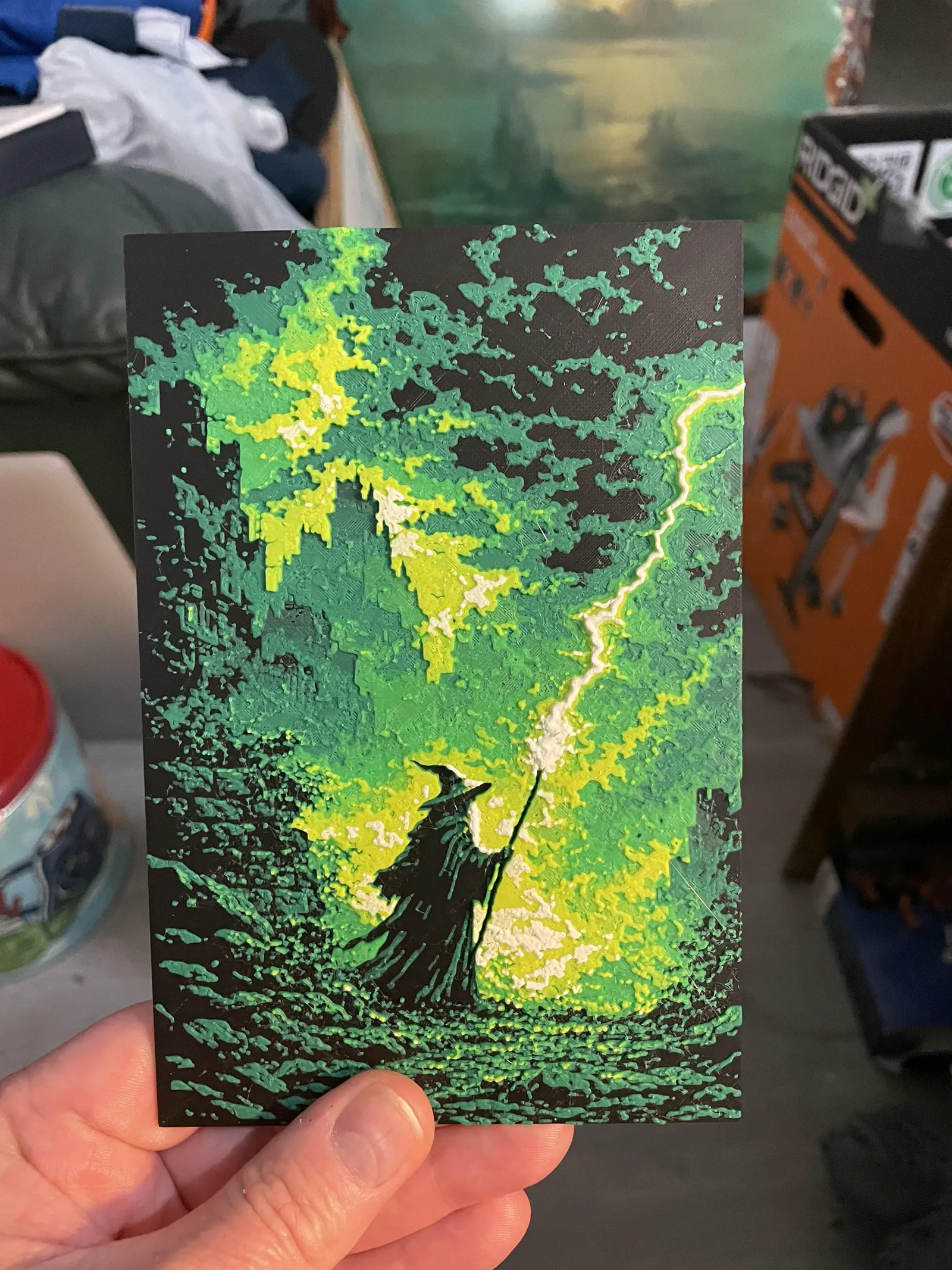 Green Lighting Wizard Hueforge