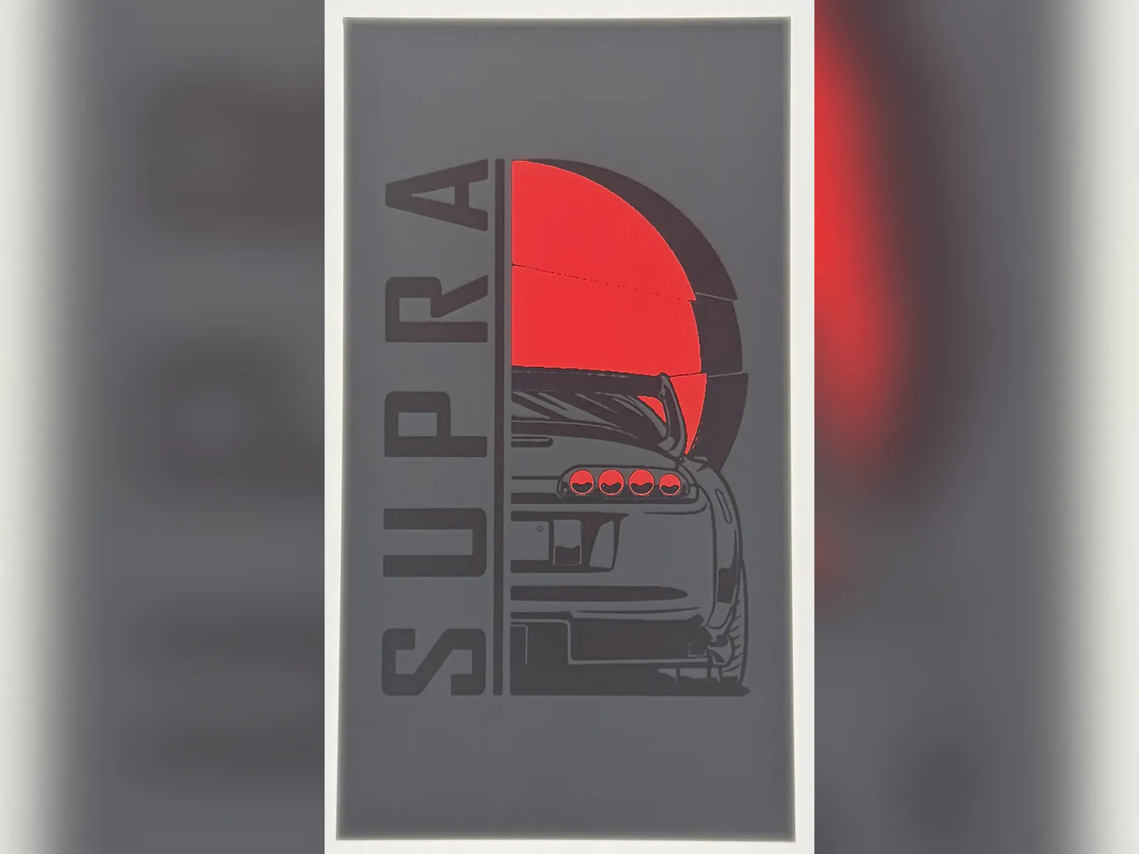 Supra Japan Backlit HueForge Print