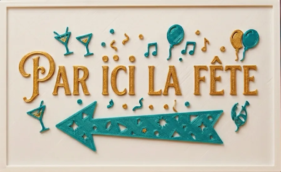 plaque par ici la fete