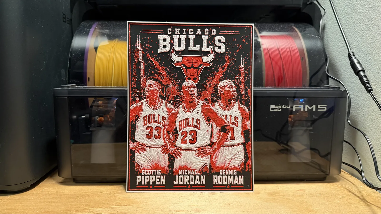 Jordan, Pippen, and Rodman Poster HueForge
