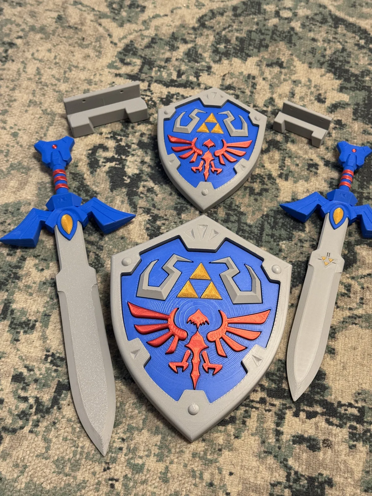 Zelda Hylian Shield & Master Sword With Wall Mount