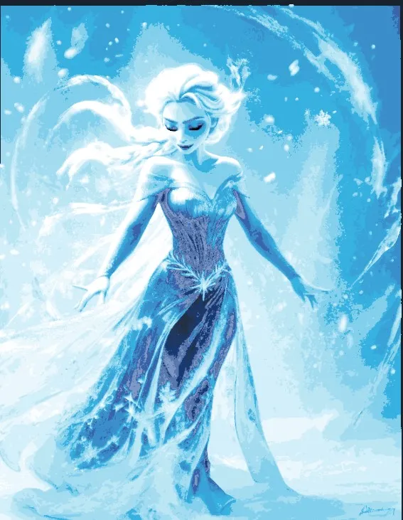 Elsa Frozen Snow Swirl HueForge