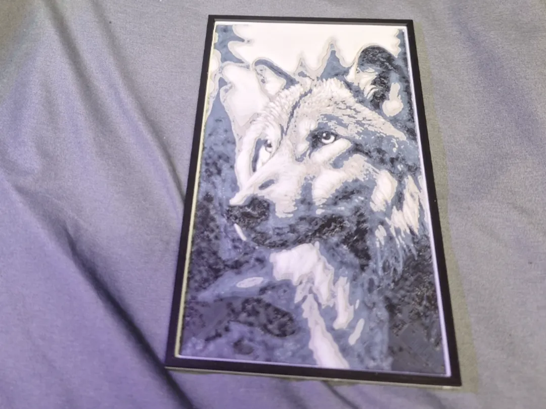b/w wolf Hue forge