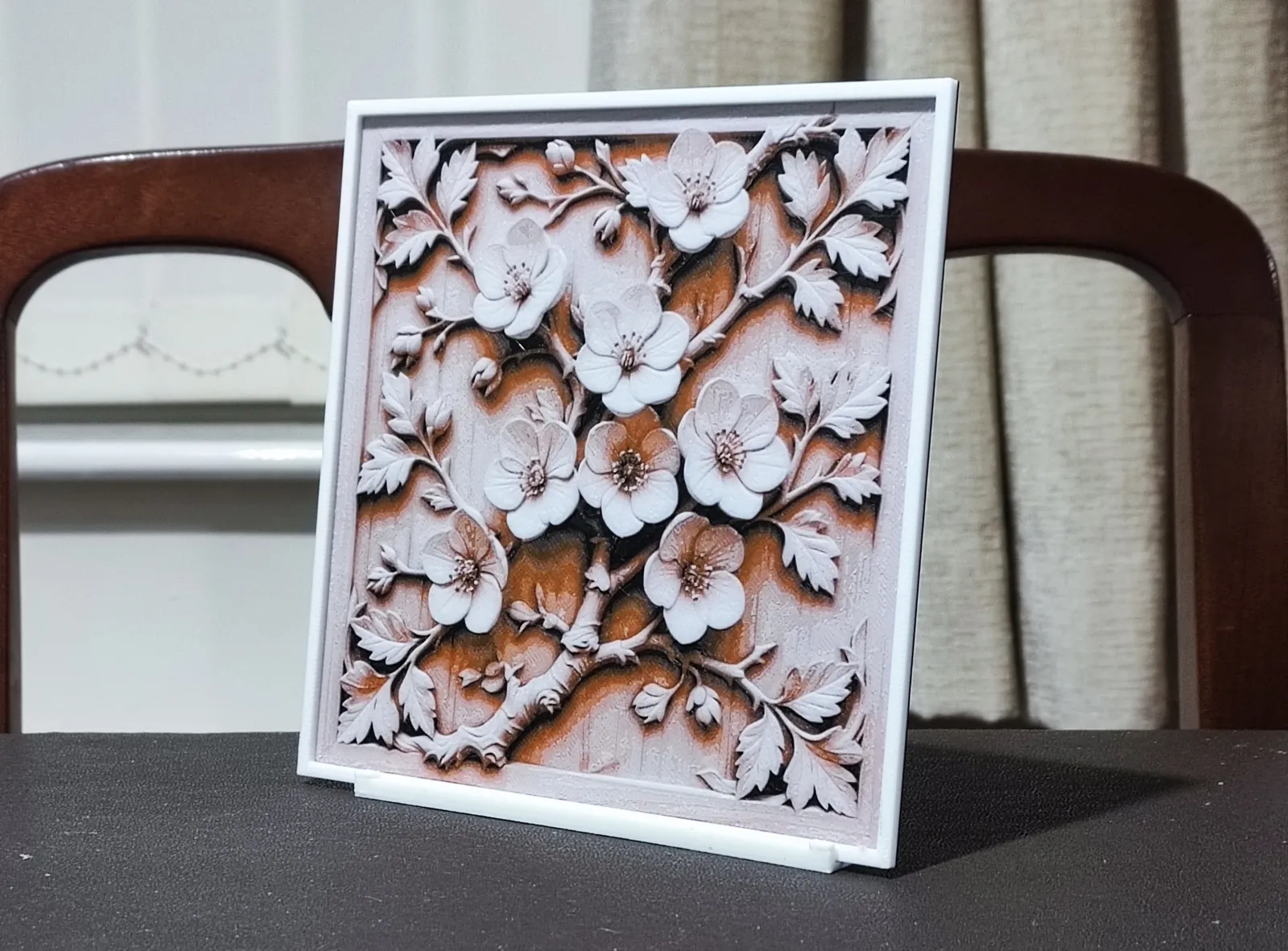 Carved Cherry Blossom - HueForge 3 Color
