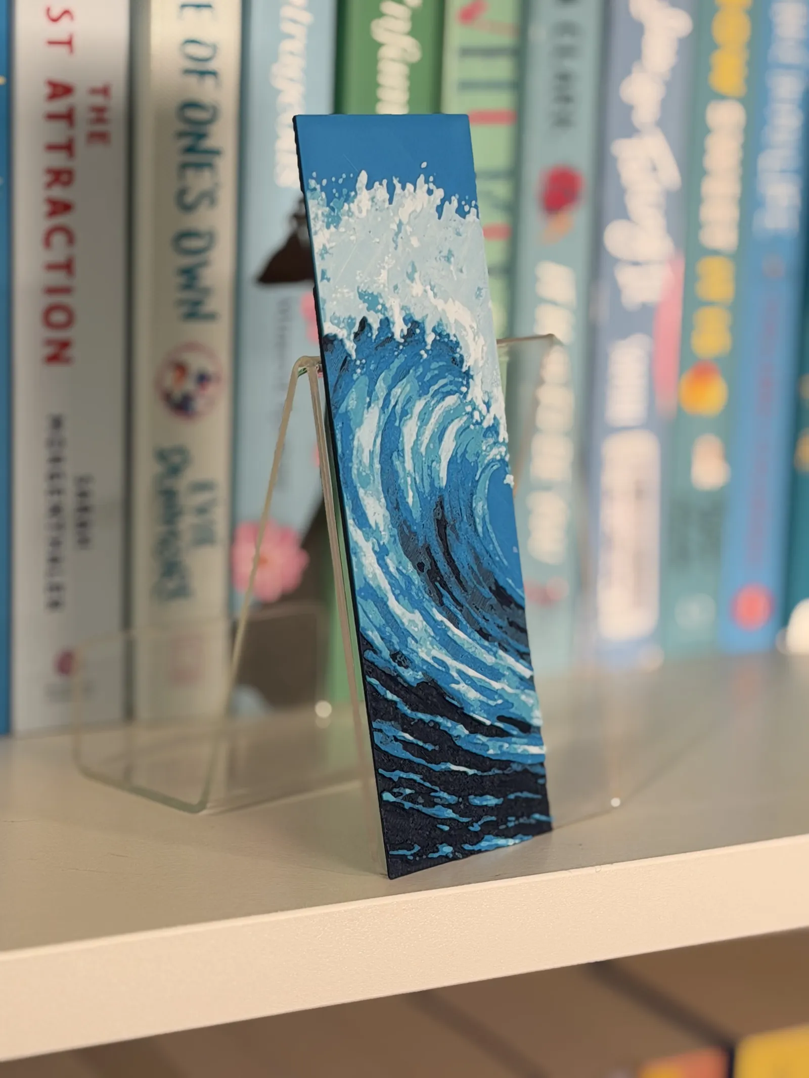 Ocean Wave HueForge Bookmark