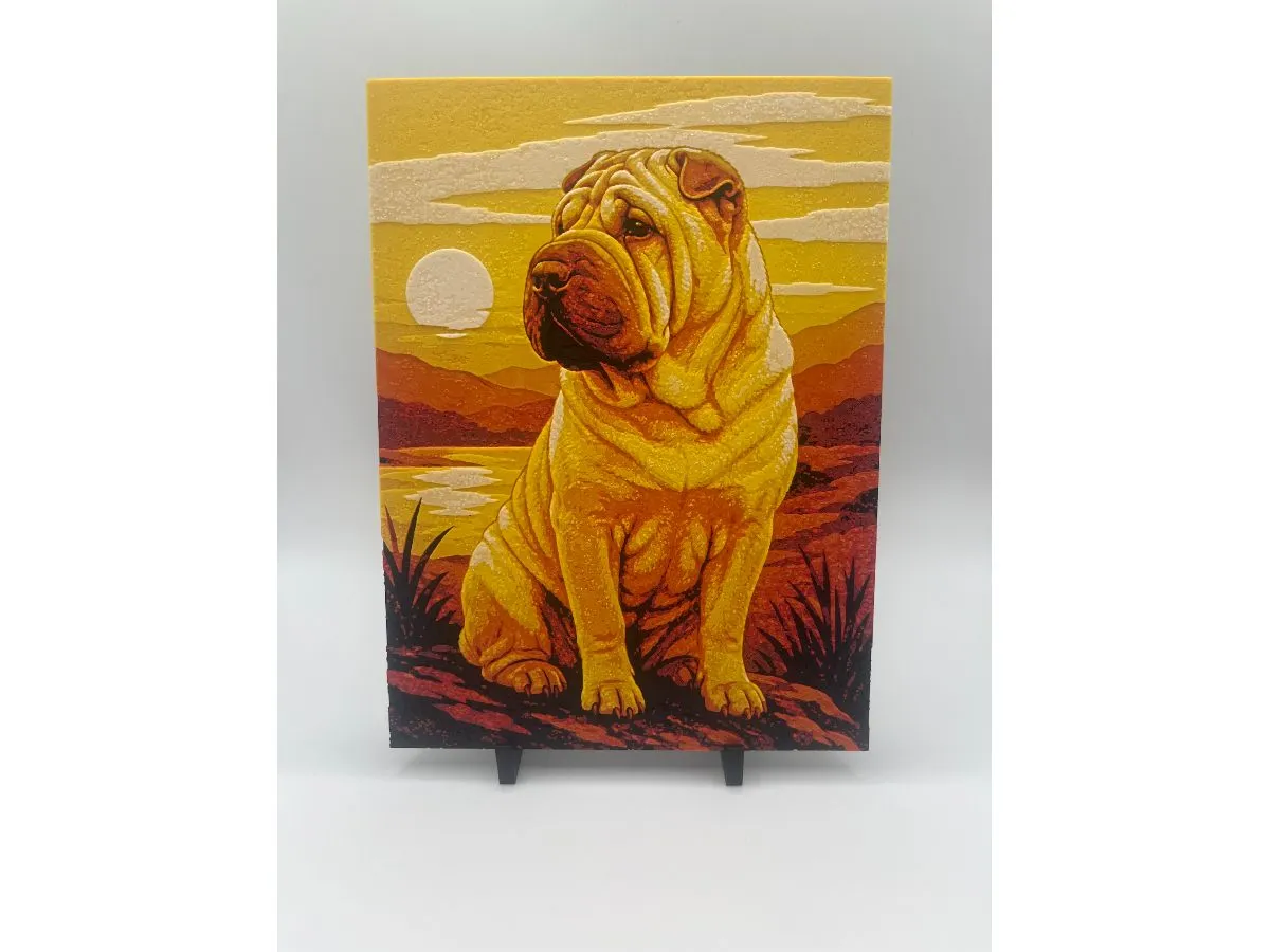 Shar Pei Pop HueForge print