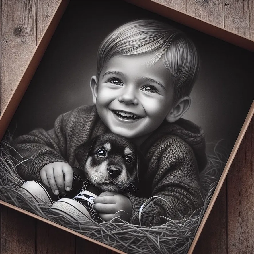 A boy and his puppy #3