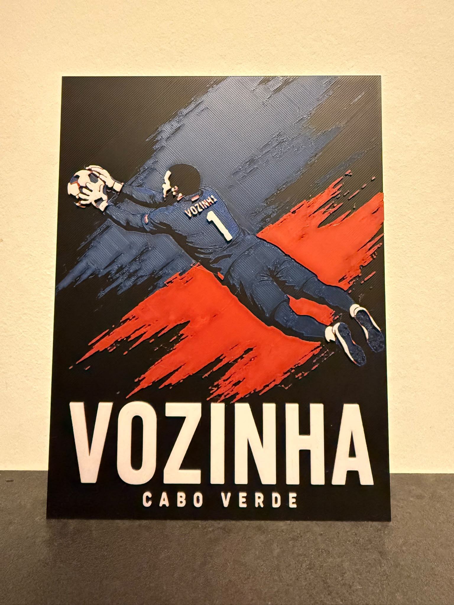 Vozinha #1 Cape Verde Goalkeeper Hueforge Wall Art