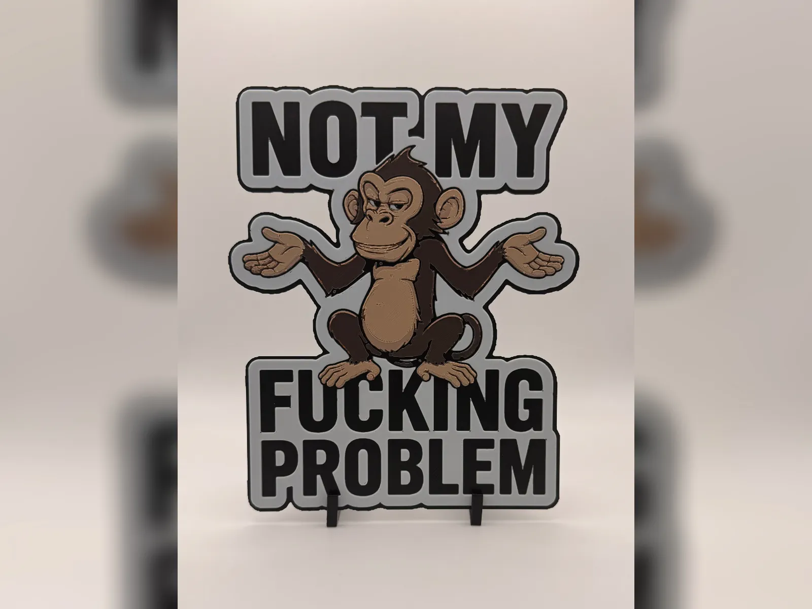 Not My F**king Problem Monkey Sticker