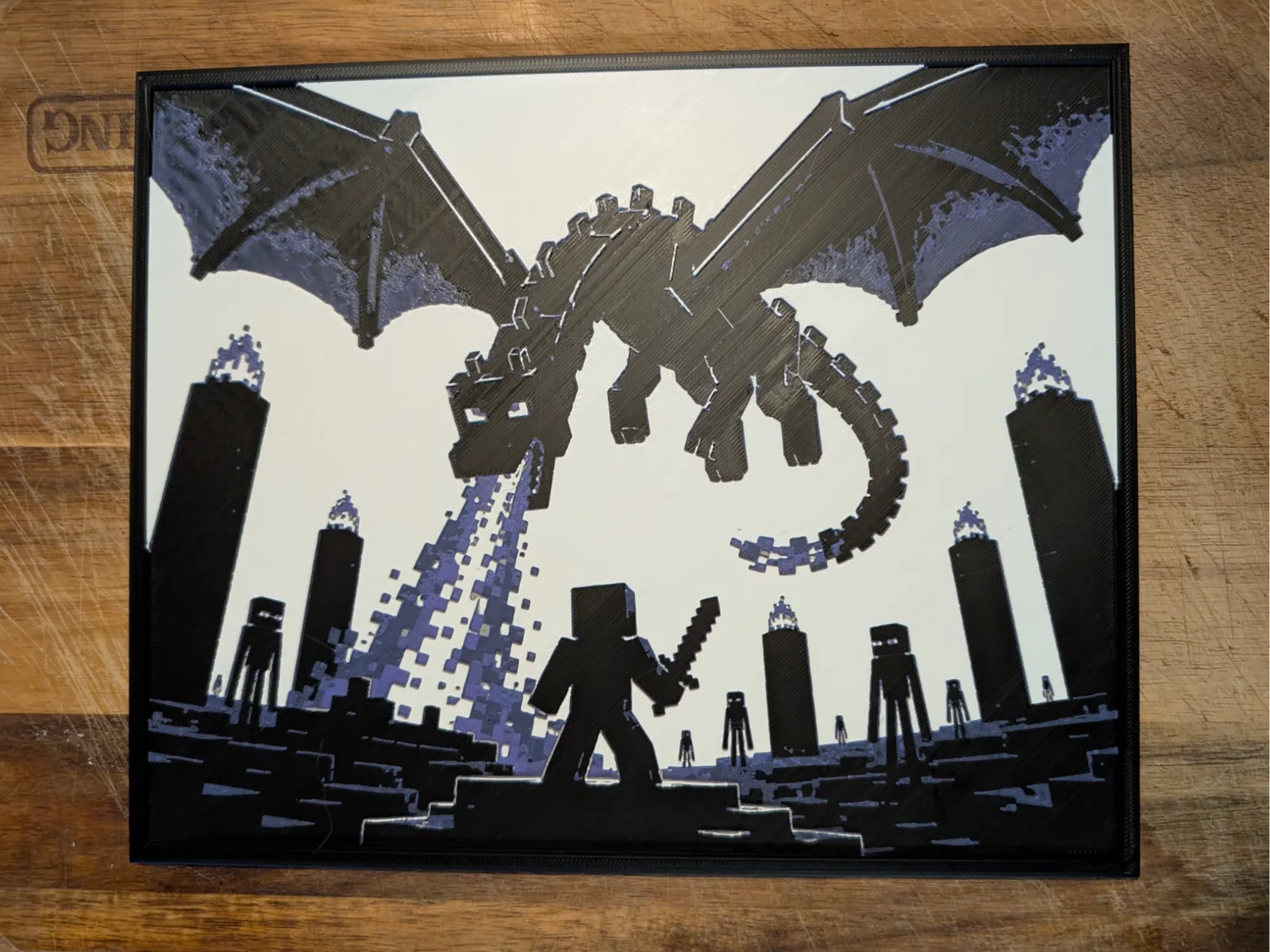 Minecraft Enderdragon Battle Scene Hueforge