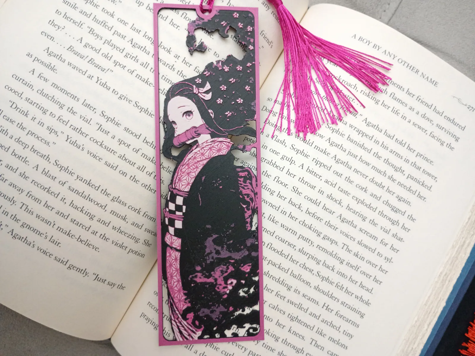 Nezuko Framed Cutout, Demon Slayer Bookmark