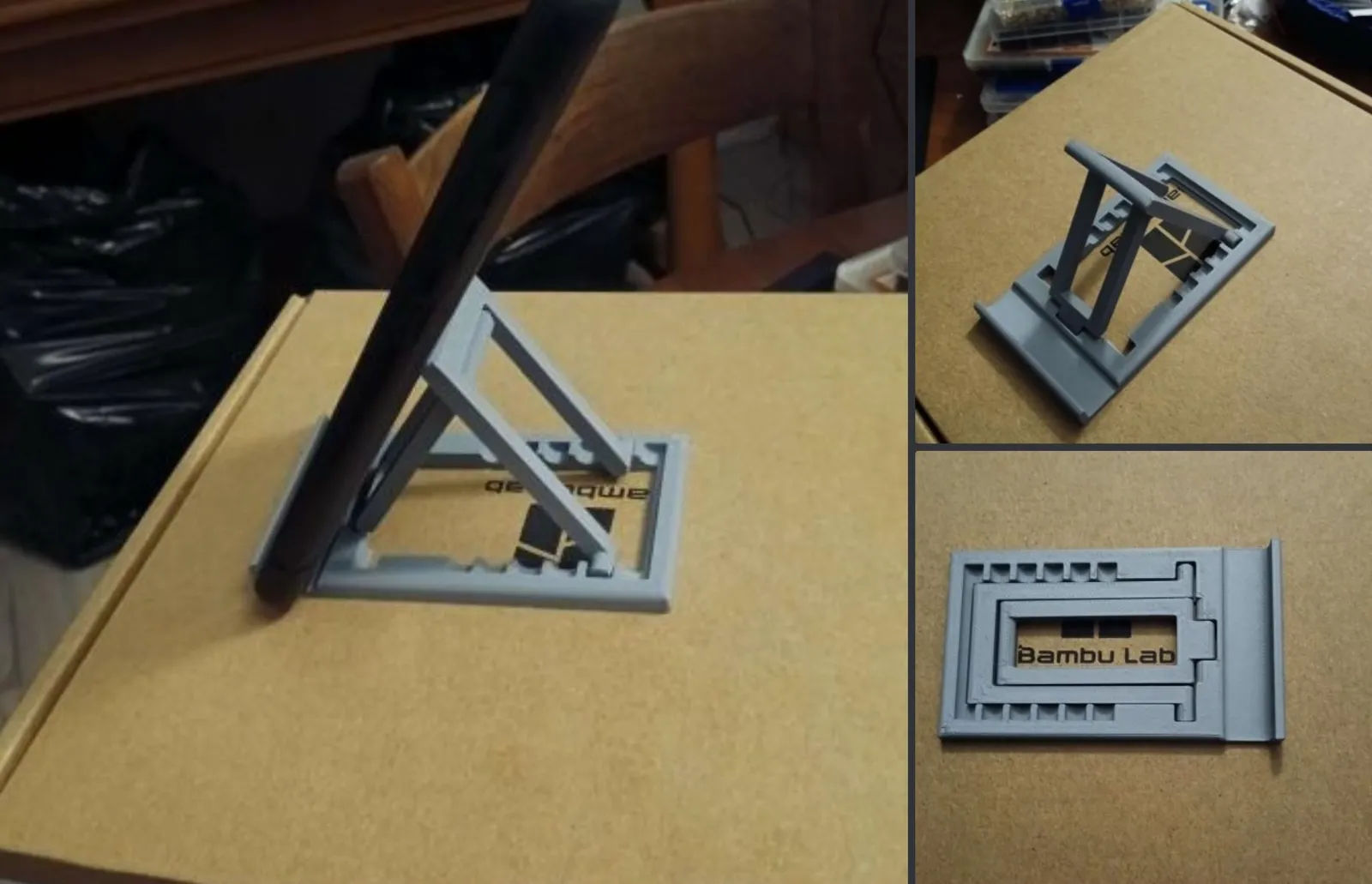 foldable phone holder stand print in place