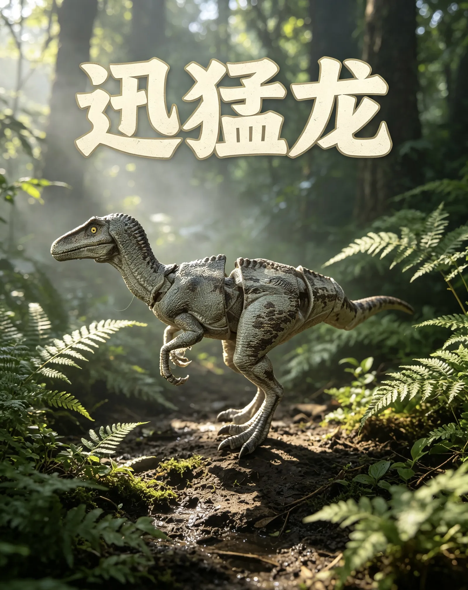 迅猛龙 可活动关节恐龙