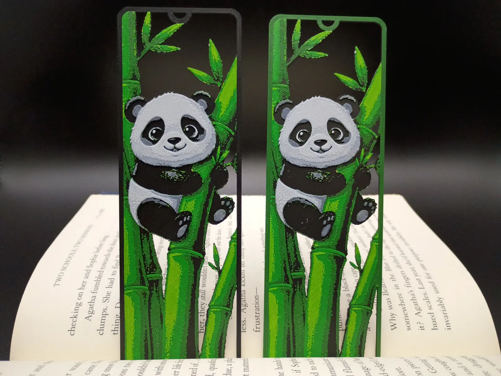 Panda V2, Framed Cutout Bookmark