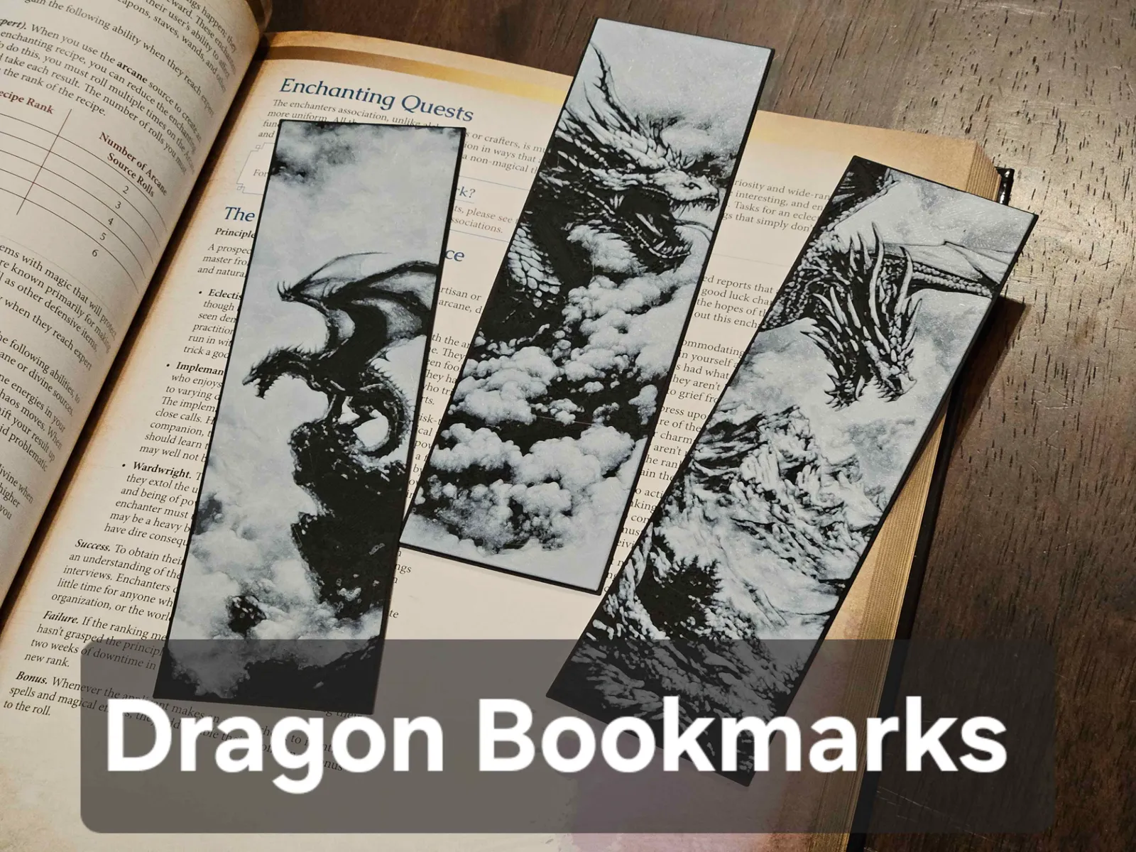 Dragon Bookmarks Set