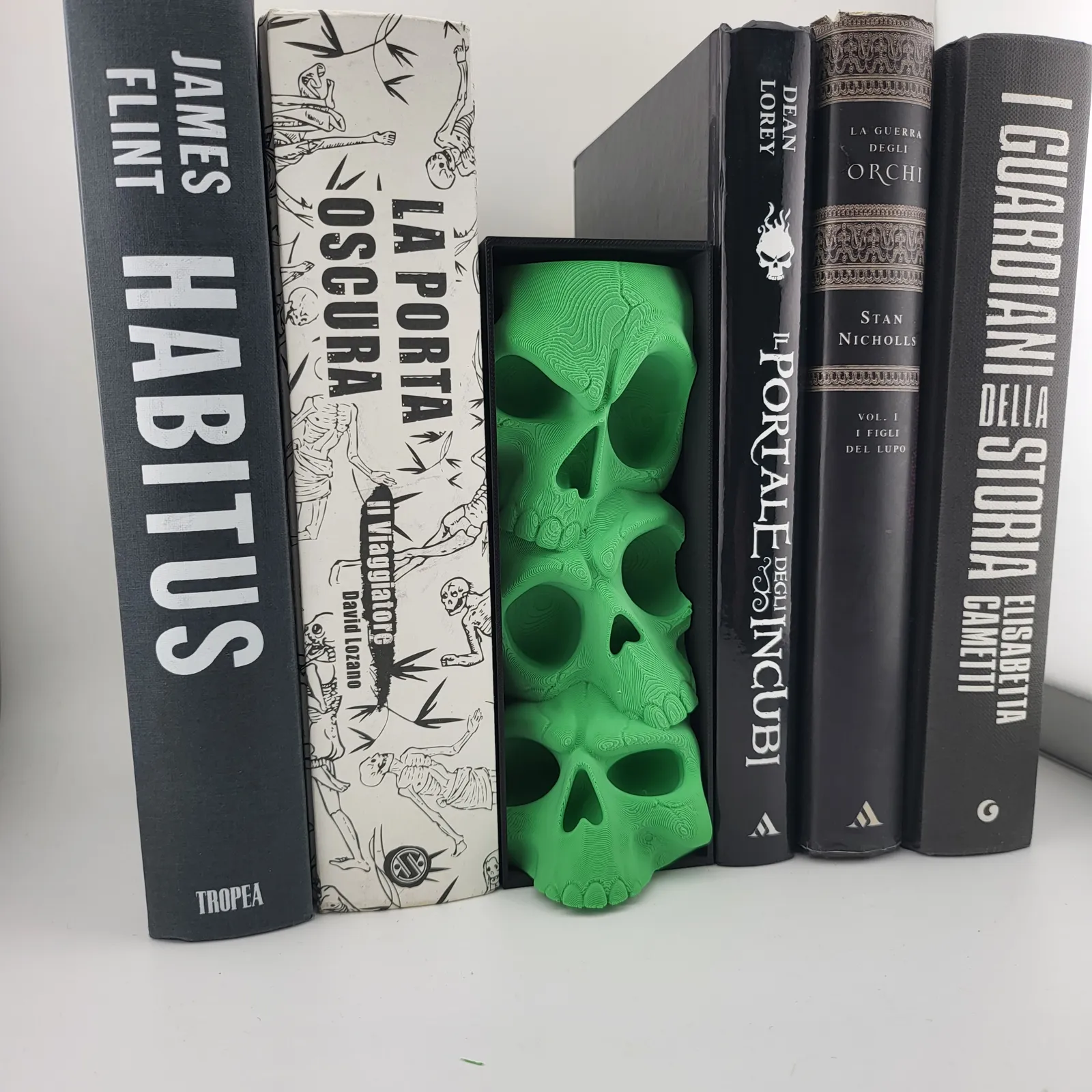 Skull Book Nook Skeleton Bookshelf Insert Book