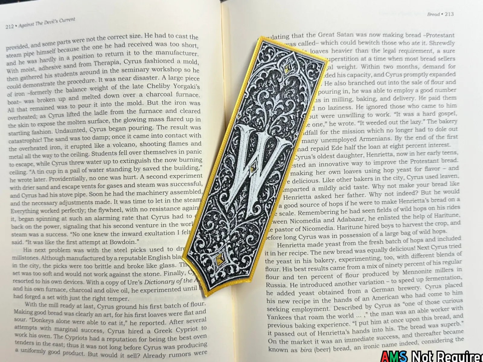 Gothic Letter W Bookmark - HueForge Alphabet