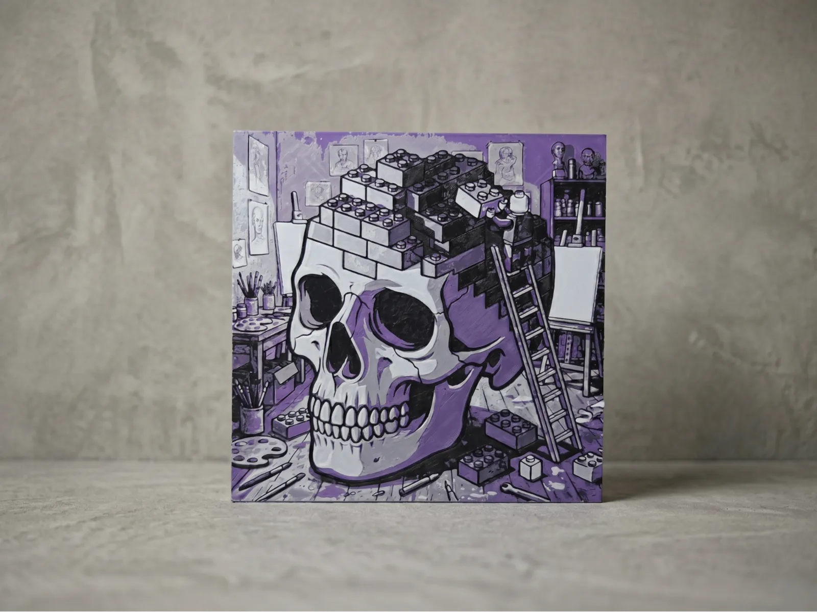 Brick Skull - Hueforge Art