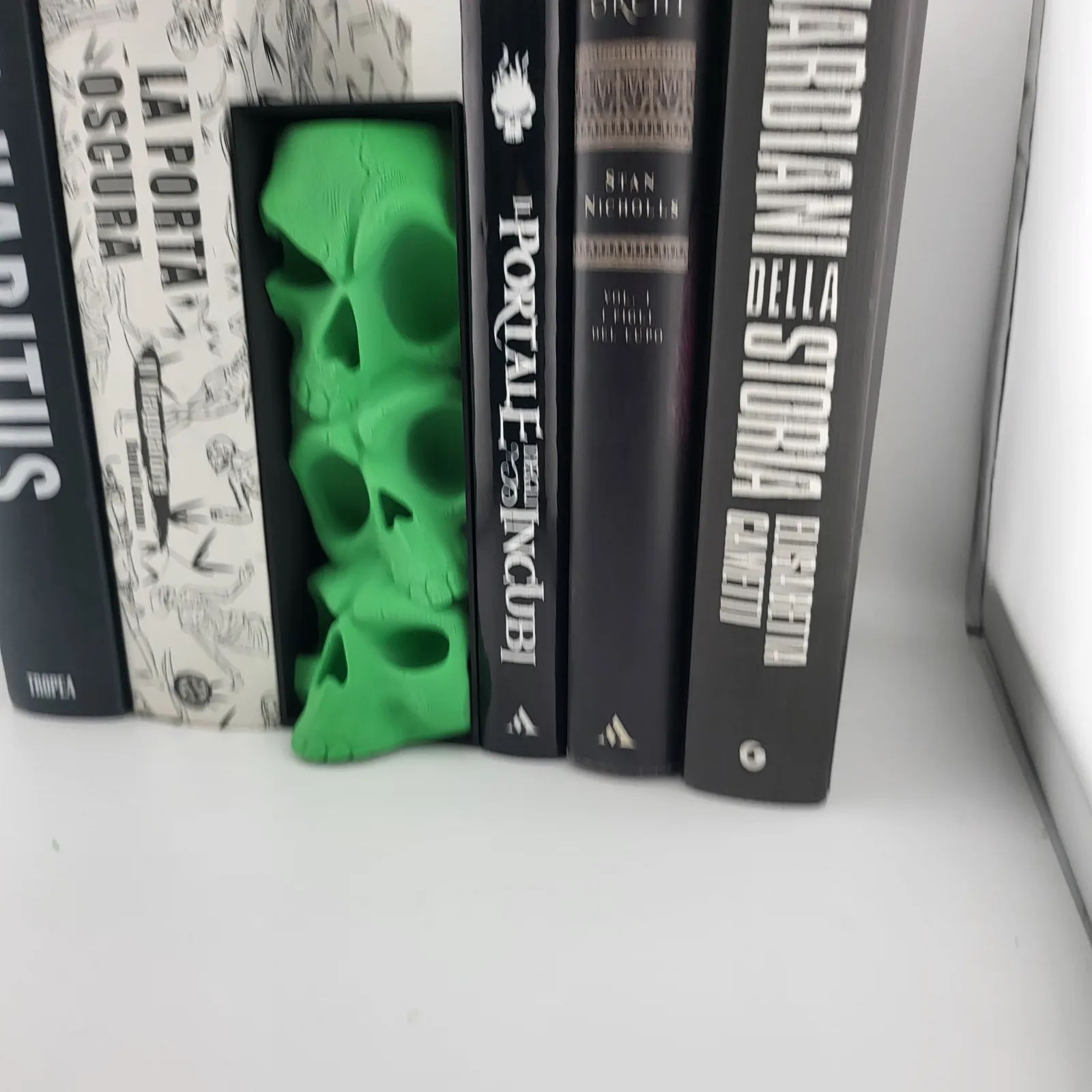 Skull Book Nook Skeleton Bookshelf Insert Book