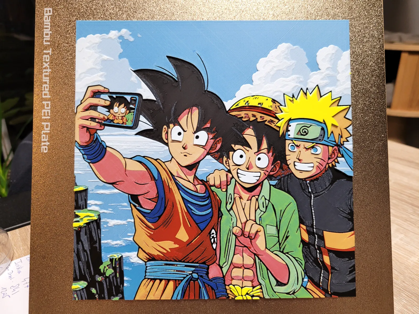 Selfie Goku Luffy Naruto - Manga Hueforge 200x200