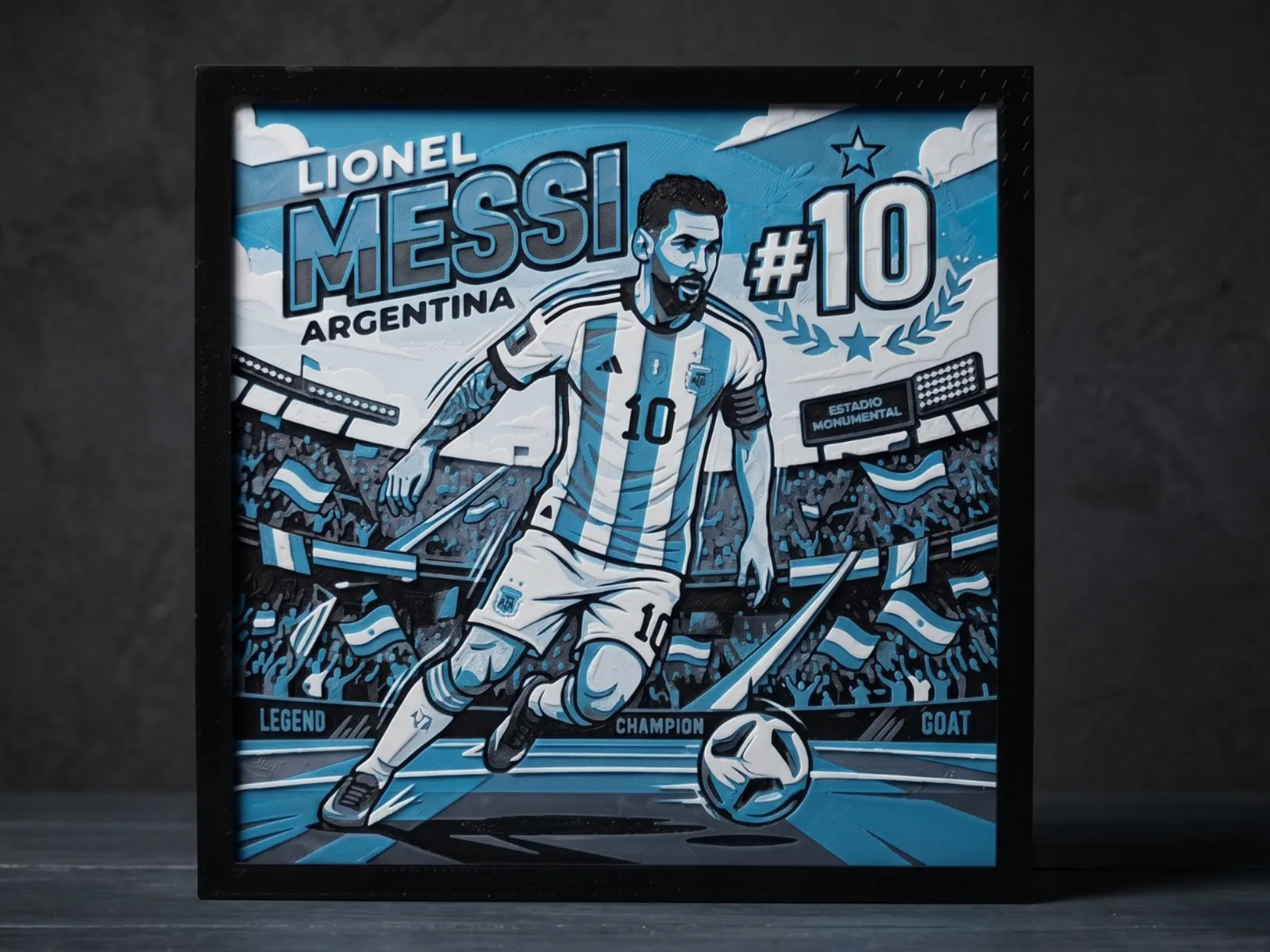 Messi #10 Argentina - Hueforge