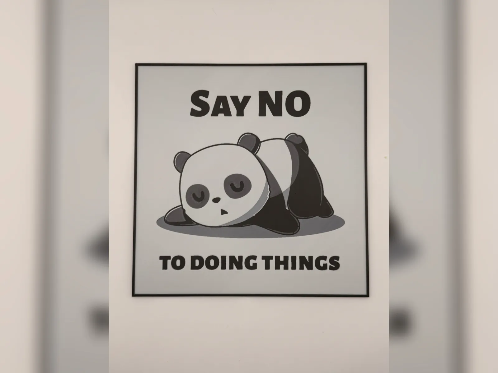Lazy Panda Say No! HueForge Print