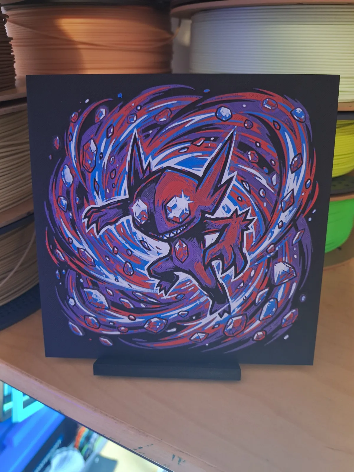 Sableye Swirl - Hueforge Wall Art